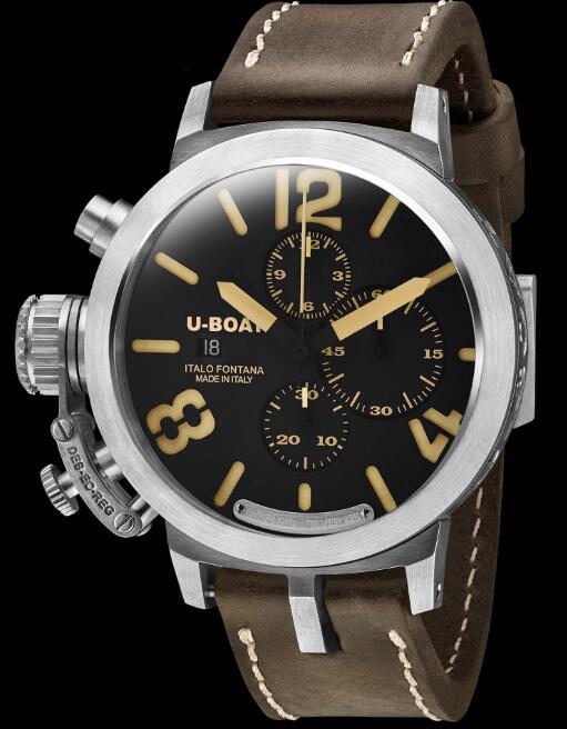 U-BOAT Classico 925 Sterling Silver Black Dial 7453 Replica Watch